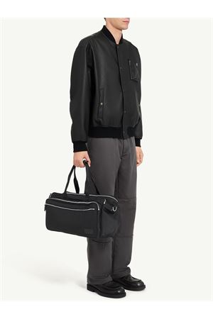 Giacca varsity nera realizzata in morbida ecopelle MM6 MAISON MARGIELA | SH0AM0080M35740900